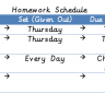 Homework Schedule Poster