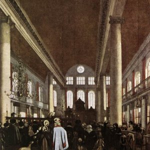 Interior of the Portuguese synagogue in Amsterdam