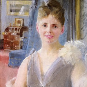 Portrait Of Edith Palgrave Edward In Her London Residence