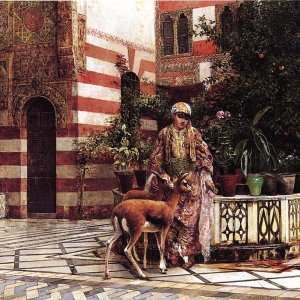 Girl In A Moorish Courtyard