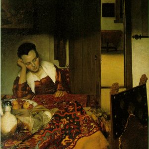 A woman asleep
