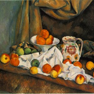 Compotier, Pitcher, and Fruit