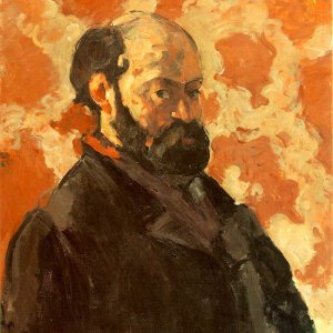 Self-Portrait on a Rose Background