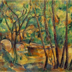 Well - Millstone and Cistern Under Trees