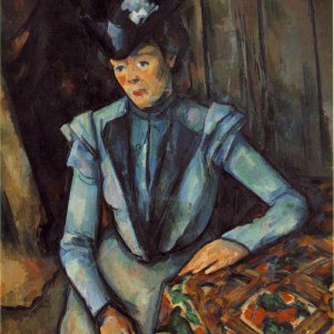 Woman Seated in Blue