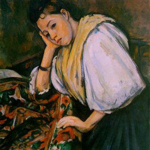 Young Italian Girl Resting on Her Elbow