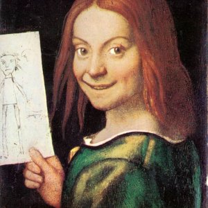 Portrait of a Child with a Drawing