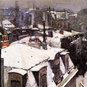 Rooftops Under Snow