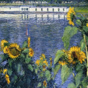 Sunflowers on the Banks of the Seine