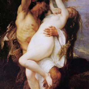 Nymphe et Satyr
