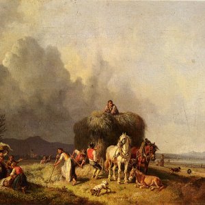 Loading The Hay Wagon