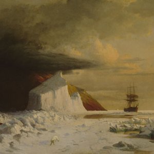 An Arctic Summer Boring Through The Pack In Melville Bay