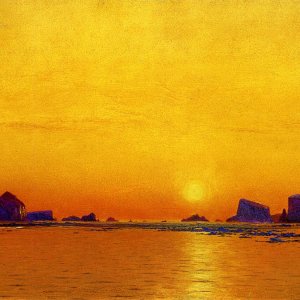 Ice Floes under the Midnight Sun