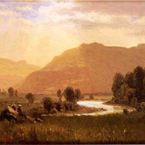 Figures in a Hudson River Landscape