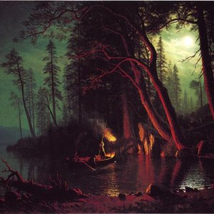 Lake Tahoe, Spearing Fish by Torchlight