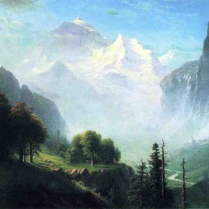 Staubbach Falls Near Lauterbrunnen, Switzerland