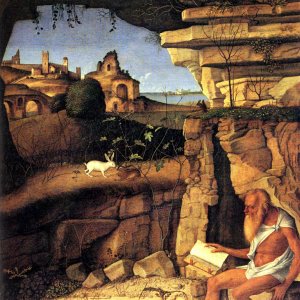 Saint Jerome reading