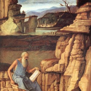 St. Jerome reading