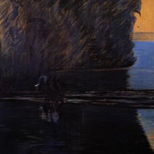 Elephant Fording a River