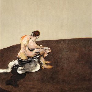 Three Figures in a Room - left