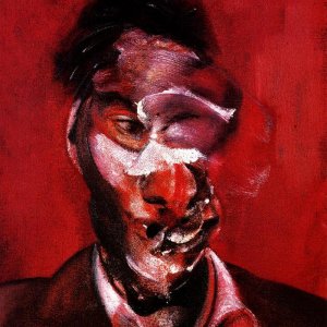 Three Studies for a Portrait of Lucian Freud - center