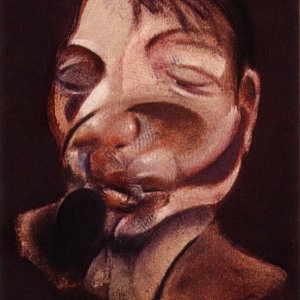 Three Studies for Self-Portrait - center panel