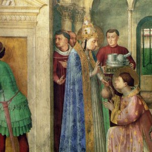St. Lawrence receiving the treasures of the church
