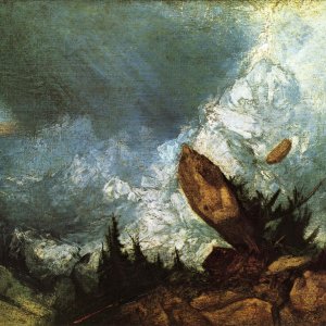The Fall of an Avalanche in the Grisons