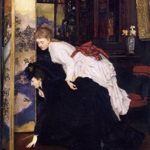 Young Ladies Looking At Japanese Objects 1