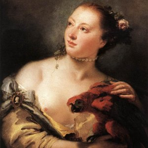 Woman with a Parrot