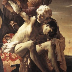 St Sebastian Tended by Irene and her Maid