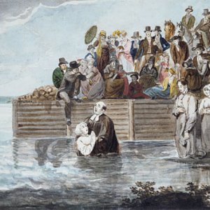 A Philadelphia Anabaptist Immersion During A Storm