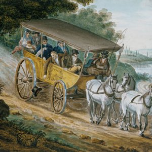 Travel By Stagecoach Near Trenton, New Jersey
