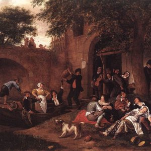Leaving the Tavern
