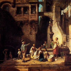 Wascherinnen Am Brunnen