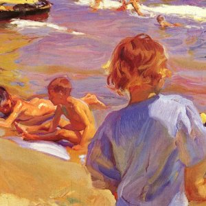 Ninos en la playa,Valencia