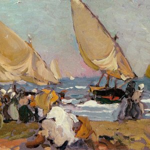 Sailing Vessels on a Breezy Day, Valencia
