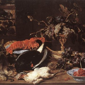 Still life With Crab And Fruit