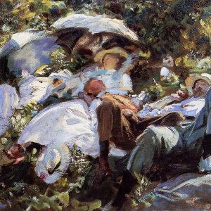Group with Parasols