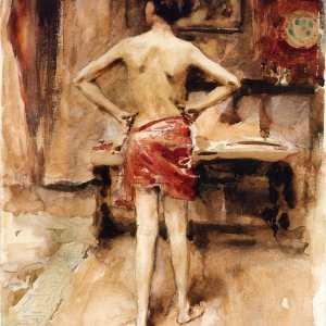 The Model, Interior with Standing Figure
