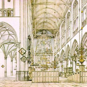 Interior Of The Church In Alkmaar