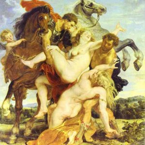 Castor and Pollux Abduct the Daughters of Leukyppos