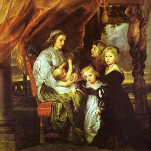 Deborah Kip, Wife of Sir Balthasar Gerbier, and Her Children