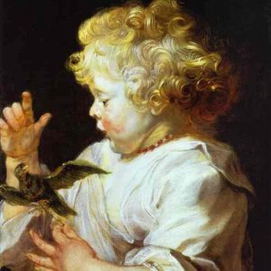 Infant with a Bird