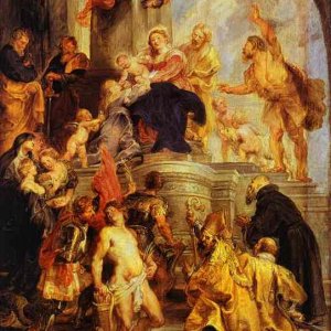 Madonna and Child Enthroned with Saints