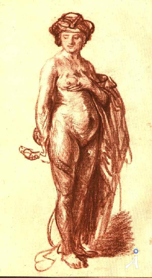 Female Nude with Snake